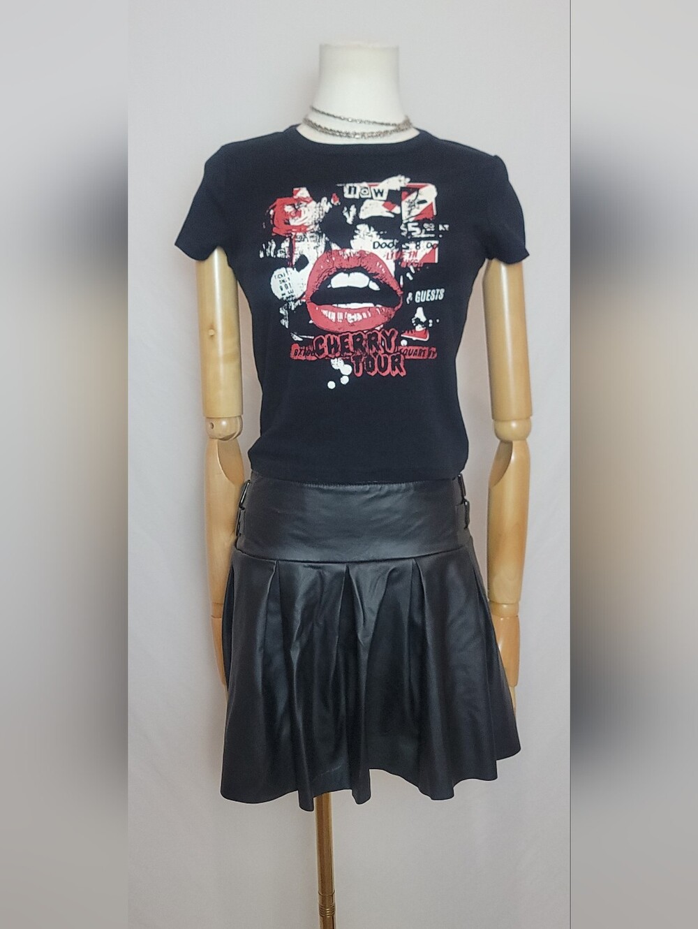 Garage "Cherry Tour" Graphic Baby Tee, Size Medium